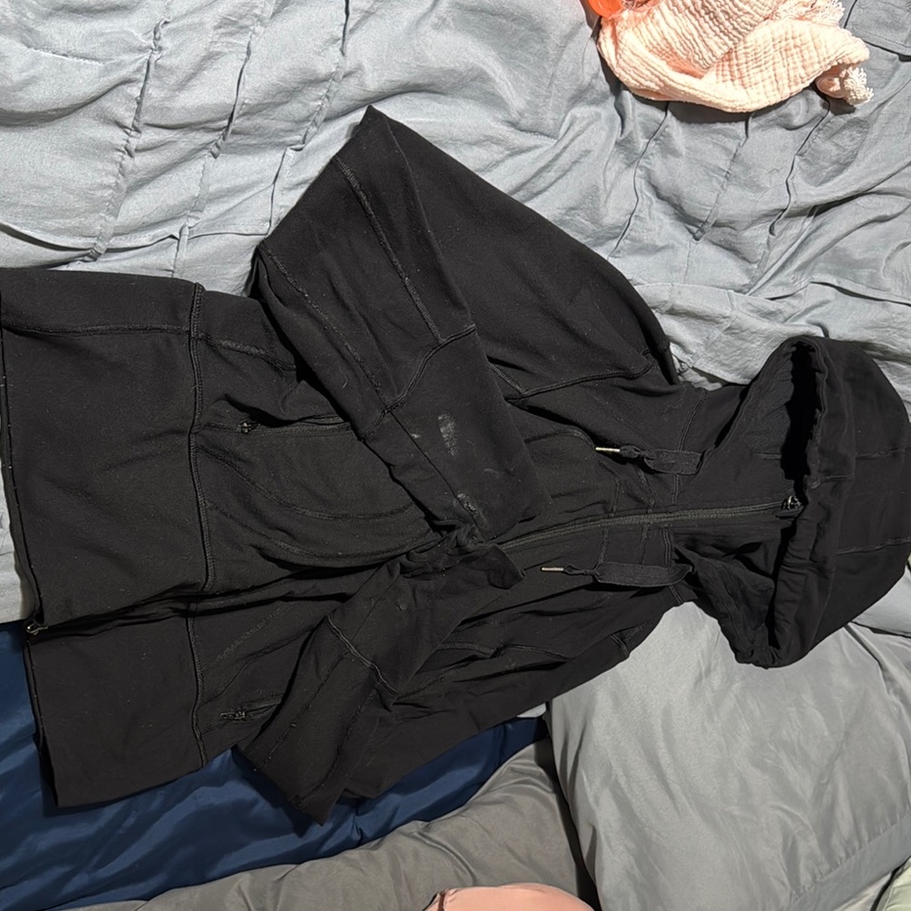 🍋Very Used Lululemon Full Zip Black Hooded Jacket